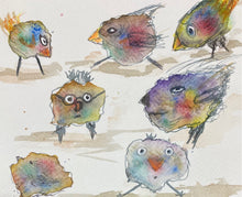 Load image into Gallery viewer, watercolour chickens